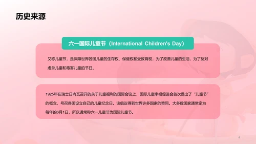 粉色创意酷炫六一儿童节科普PPT模板