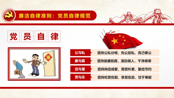 解读新版廉洁自律准则纪律处分条例PPT