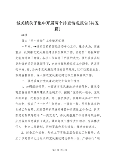 城关镇关于集中开展两个排查情况报告[共五篇] (2).docx