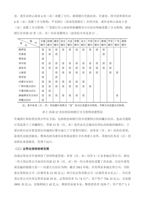西部地区金融服务业发展现状、问题与战略措施.docx