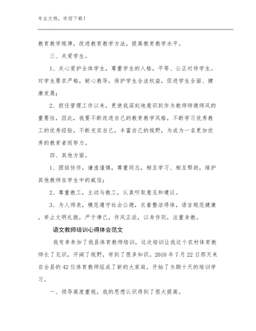 最新语文教师培训心得体会范文优选例文11篇.docx