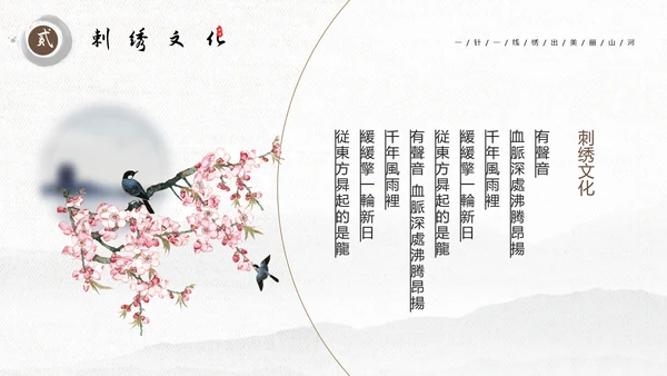 刺绣传承中国风PPT模板