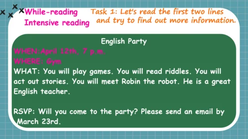 Unit 3 My school calendar Part C Start to read&sto