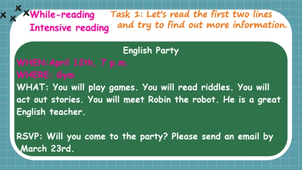 Unit 3 My school calendar Part C Start to read&sto