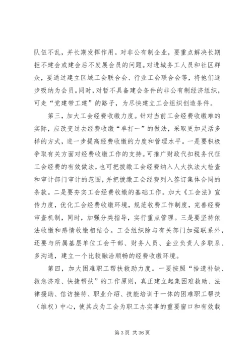 关于创新工会工作的几点思考.docx