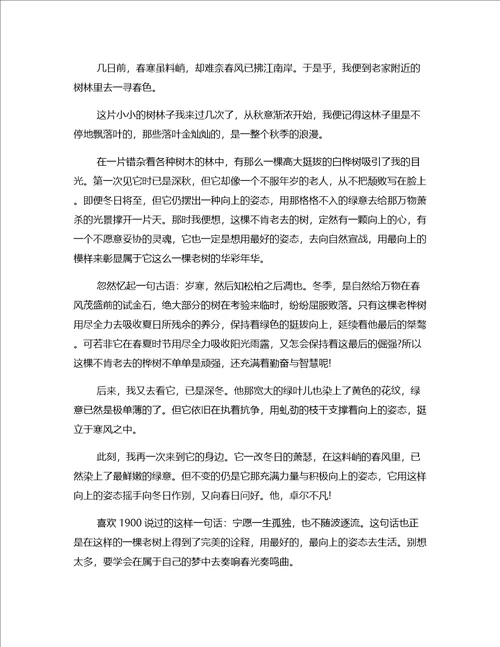 推荐写作高一高中作文：即使没有翅膀之三