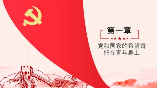 青年观团委共青团成立100周年讲话PPT模板
