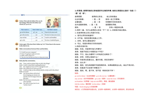 【课堂笔记】Unit 3 Could you please clean your room?课文翻译