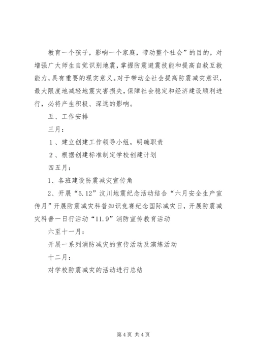 二0一0年防震减灾工作计划.docx