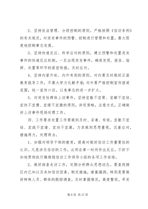 社区综治、维稳、信访工作应急处置预案[推荐].docx