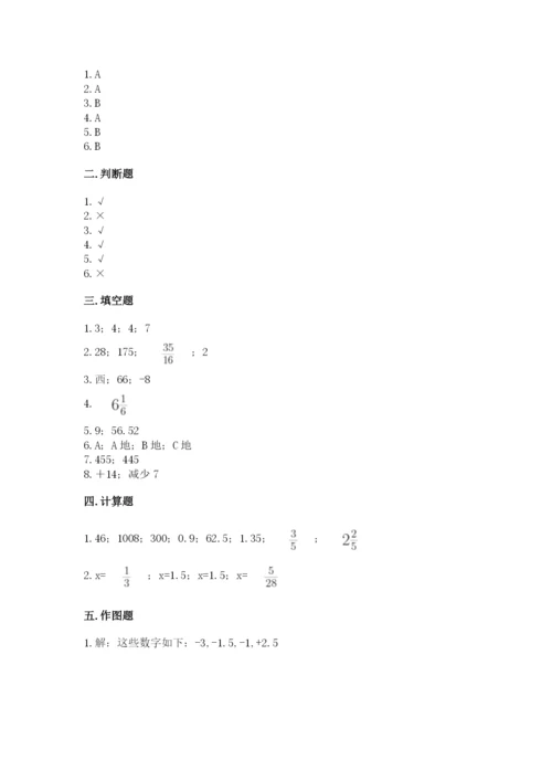 小学六年级下册数学期末卷加答案解析.docx