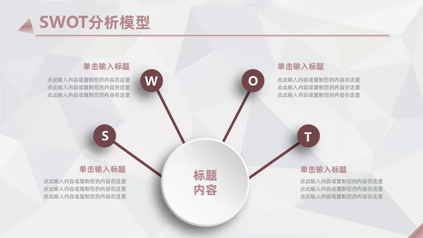 莫兰迪茶色商务SWOT分析培训PPT模板