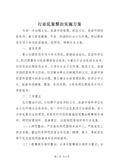 行业乱象整治实施方案.docx