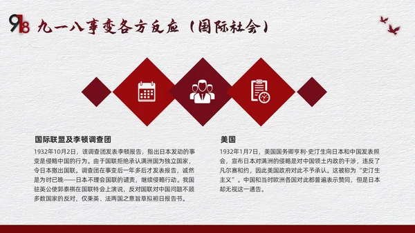 红色简约九一八事变九一八PPT模板宣传PPT动态PPT