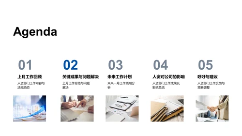 人资月度工作总结PPT模板