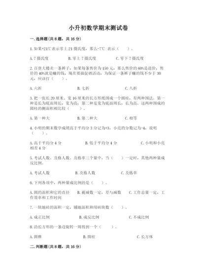 小升初数学期末测试卷精品【名校卷】.docx