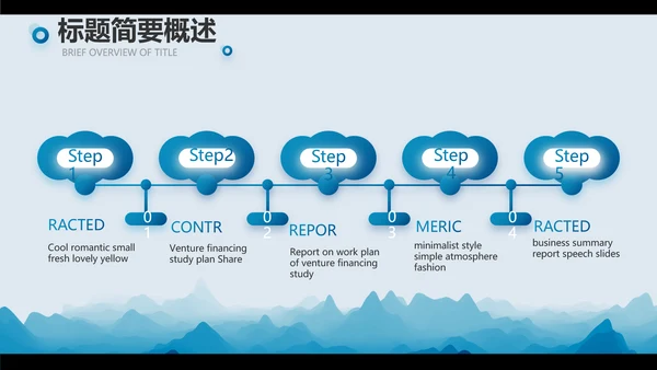 蓝色中国风乡村振兴美丽画卷党建PPT动态模板