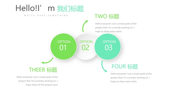 绿色时尚微立体述职报告商务通用PPT动态模板