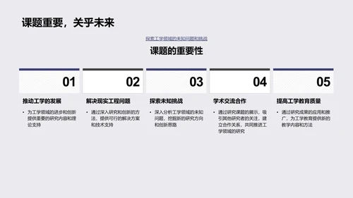 工学研究开题PPT模板