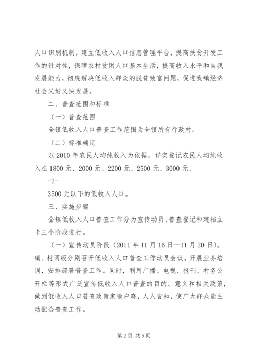 顺宁镇低收入人口普查实施方案.docx