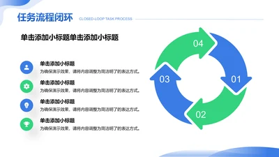 创意风任务流程闭环PPT循环