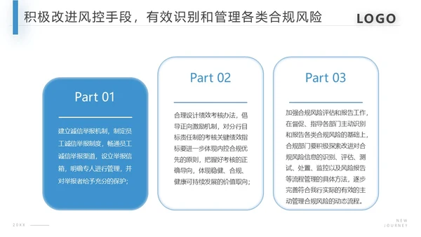 蓝色商务合规风险管理PPT模板合规培训