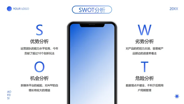 高级渐变弥散APP项目年度运营报告PPT模板