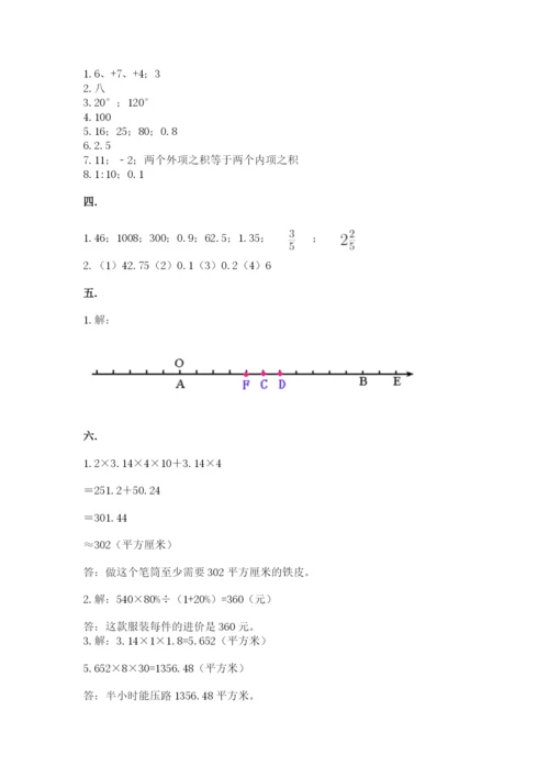苏教版六年级数学下学期期末测试题含答案（完整版）.docx