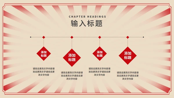 黄色复古风板报元旦快乐节日PPT模板