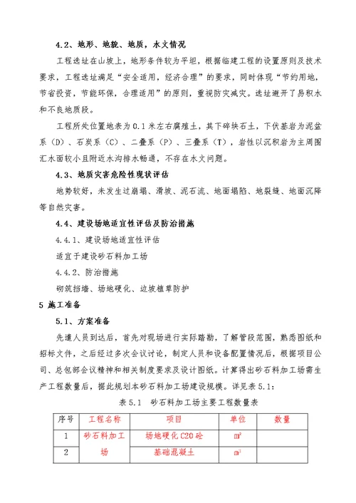 贵州省紫云至望谟高速公路砂石料加工场建设工程施工组织设计方案