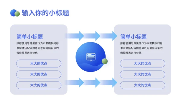 蓝色商务风个人述职通用PPT模板