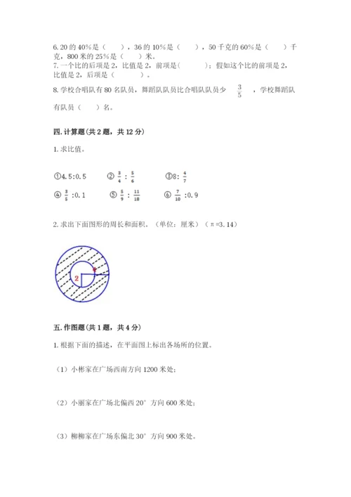 人教版六年级上册数学期末考试卷附答案（轻巧夺冠）.docx