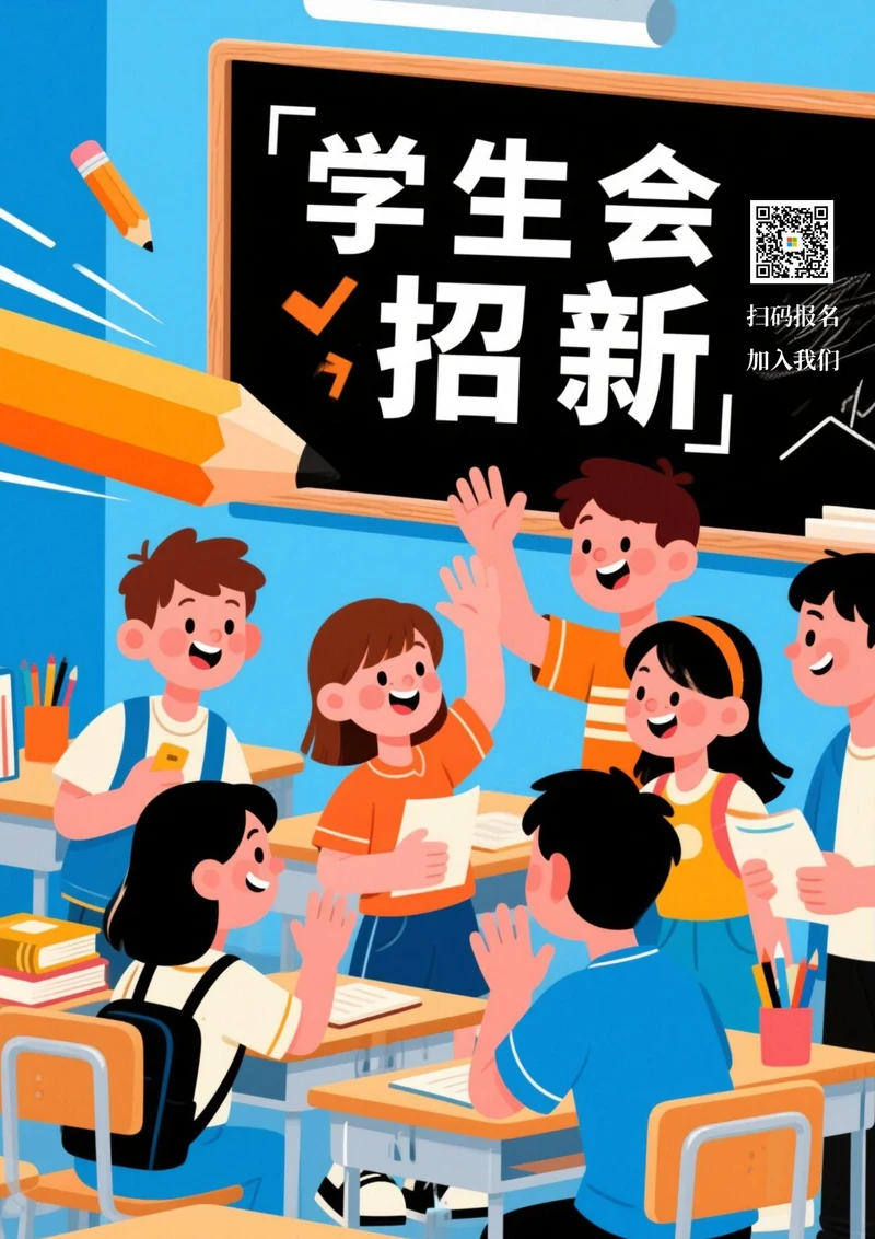 大学社团招新海报(学生会)