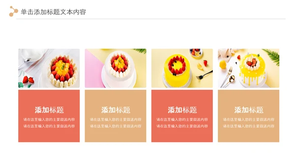 甜品蛋糕美食甜点下午茶动态PPT模板