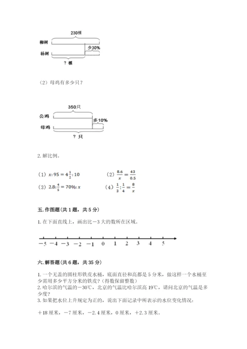 茂港区六年级下册数学期末测试卷带答案.docx