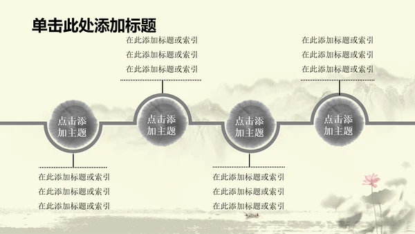 水墨中国风中医足疗ppt动态模板