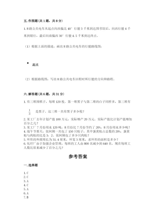 人教版小学六年级上册数学期末测试卷（考点提分）.docx