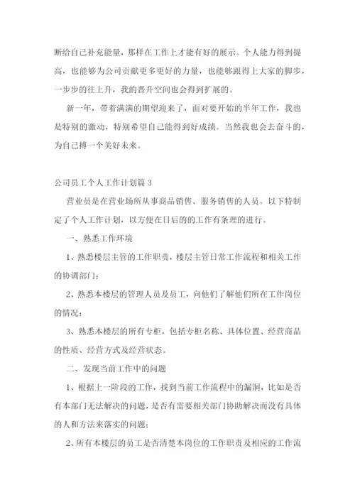 公司员工个人工作计划(5篇).docx