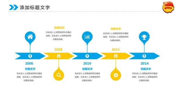 蓝色大气中国共青团动态PPT模板
