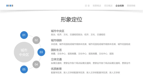 蓝色简约风建筑地产营销宣传方案