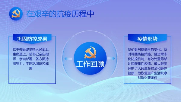 蓝色大气党建党支部工作总结汇报计划PPT党课