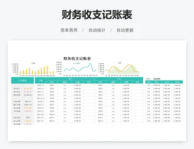 财务收支记账表
