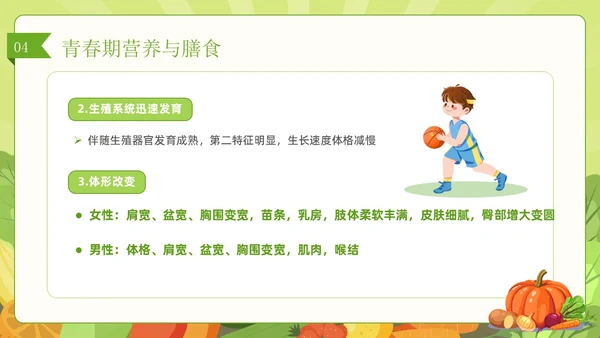 绿色简约风儿童膳食营养健康饮食知识培训PPT