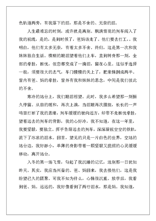 2022年冬天写景作文9篇