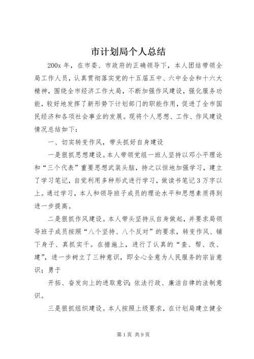 市计划局个人总结 (5).docx