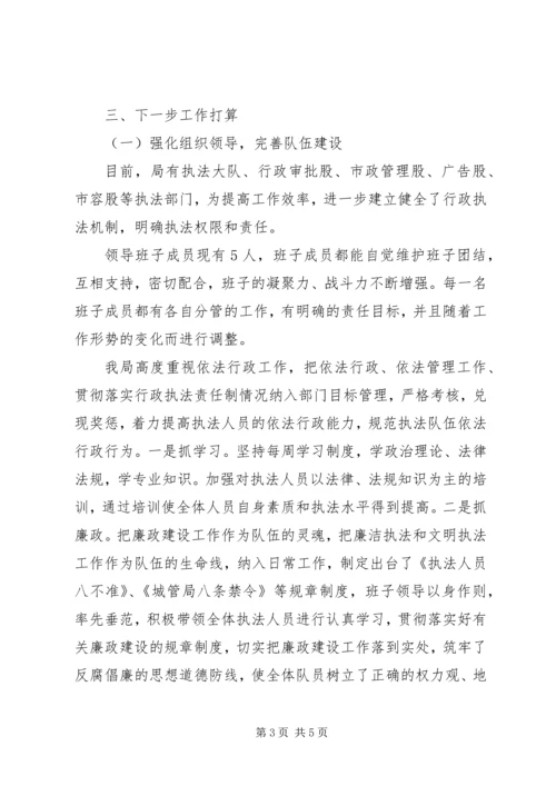 城管局文明规范管理自查报告.docx