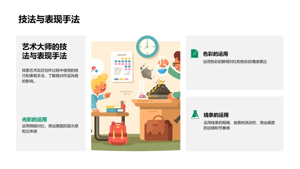 艺术大师创作解析PPT模板