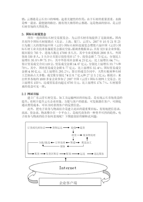 广东云浮石材交易、加工及运输网站策划论文.docx