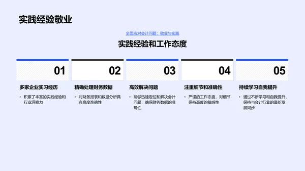 财务岗位述职报告PPT模板