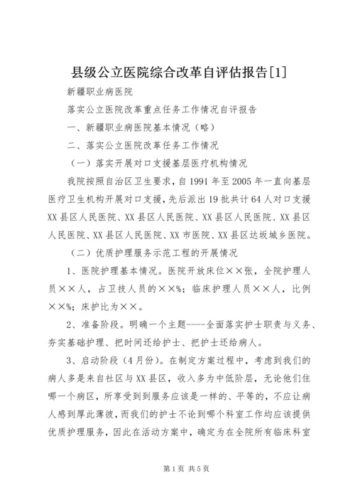 县级公立医院综合改革自评估报告[1] (3).docx